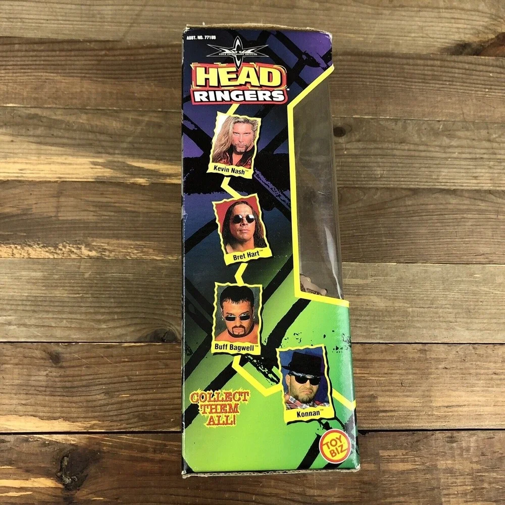 WWE WCW Head Ringers NASH Action Figure‎ VTG 1999 Bobble Head New Wrestling